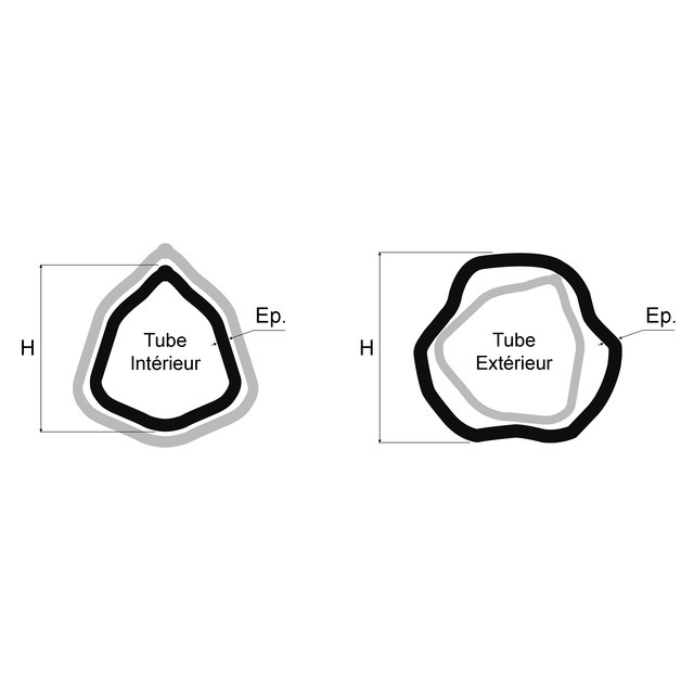 Tube Free Rotation Exterieur 58,5X3,60 LG1660 référence fournisseur BYP2255F1660R